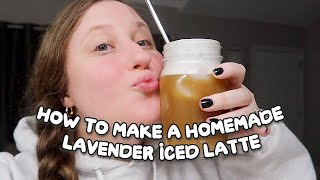 HOW TO MAKE A HOMEMADE LAVENDER ICED LATTE [upl. by Zurc]