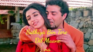 Sathiya Bin Tere Dil Maane Na  4K Video Song  Himmat  Kumar Sanu Alka Yagnik  Sunny Deol Tabu [upl. by Rotce26]