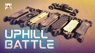 AllTerrain Electric Skateboards Uphill Comparison [upl. by Atena]