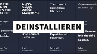 Windows 11 Schriftarten löschen [upl. by Marabelle158]