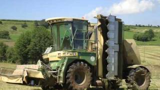 Ensileuse claas jaguar 900 Field Shuttle  Faucheuse krone Big M II [upl. by Binny]