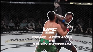 israel adesanya vs kelvin gastelum UFC 236  slow motion slow mo project [upl. by Zetroc406]