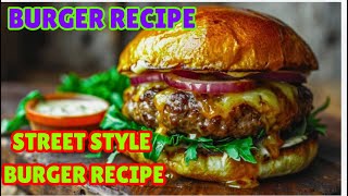 Burger Recipe Street style desi Burger Viral Veg Burger Burger recipe burger food streetfood [upl. by Cherida]