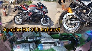 😍 Apache RR 310 BS6 2023 Exhaust Change ❤️‍🔥  Loudest Exhaust  Super bike Sound 💔 SC Project [upl. by Maleen]