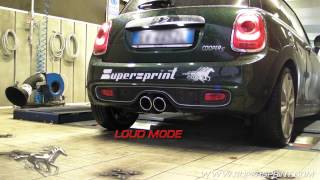 Mini Cooper S F56  Full Supersprint exhaust with valve  sound [upl. by Alodi]