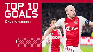 TOP 10 GOALS  Davy Klaassen 10 years in 🤍♥️🤍 [upl. by Inol]