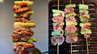 How to make Japanese yakitori  frypan grilled YakitoriChicken gelled recipe [upl. by Lsil]