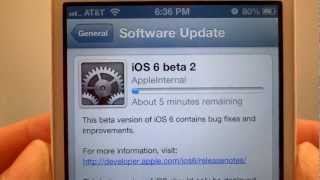 iOS 6 Beta 2 kurulumu ve incelemesi [upl. by Eibob67]