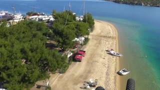 Greece Sithonia Vourvourou from the air 0205 2017 [upl. by Letti]