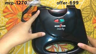 Sandwich maker reviewKenstar Sandwich makerFlipkart shopping review [upl. by Atnauqahs361]