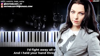 Evanescence  My immortal  piano karaoke cover [upl. by Enilauqcaj]