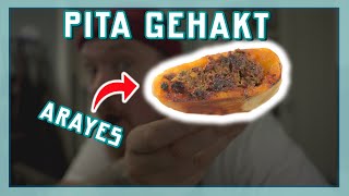 PITA GEHAKT ARAYES  EtenmetNick  How to [upl. by Nonnah]