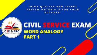 Civil Service Exam Drill for 2024 WORD ANALOGY PART 1 [upl. by Wiatt]