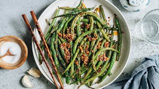 Air Fryer Garlic Green Beans Recipe [upl. by Bael]