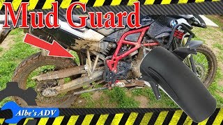 BMW F800GS rear mud guard install and testride [upl. by Phelps]