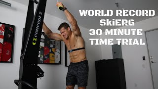 SkiERG World Record  30 minute Time Trial [upl. by Anaujat]