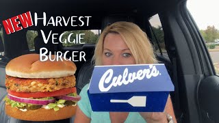 Culver’s NEW Harvest Veggie Burger Review 🌽🍔 [upl. by Ozmo]