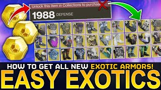 Destiny 2 How To Get ALL NEW EXOTICS without Unlocking Them In Collections First Easy Exotic Armor [upl. by Oiraved]