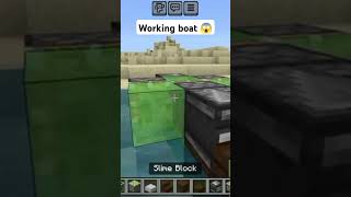 Minecraft working boat 😱 short [upl. by Enelram769]