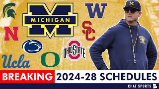 BREAKING Michigan Football Schedule For 202428 Released  Plus NEW Jim Harbaugh Contract Rumors [upl. by Hales]