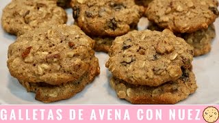 GALLETAS DE AVENA CON NUEZ Y PASAS Receta Facil 🍪 [upl. by Mairim]