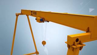 DQ Group Yuantai Long service life electric hoist single girder gantry cranes [upl. by Flossie]