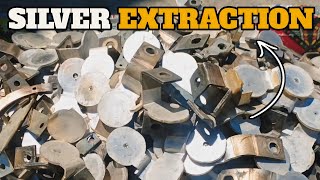 Silver Extraction From Silver Plated Scrap  Silver Recovery from plated stuff [upl. by Ydnim]