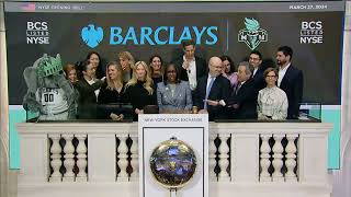 Barclays NYSE BCS and New York Liberty Ring The Opening Bell® [upl. by Tartaglia]