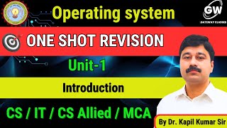 UNIT1 I ONE SHOT I Introduction I Operating System I by Kapil Sir I AKTU [upl. by Nuawed]