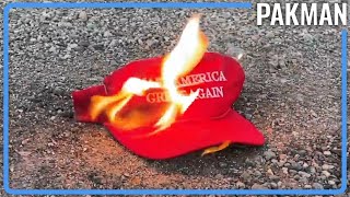 MAGA REVOLT Lunatics Attack Trump Call Him quotBtcampquot Burn Hats [upl. by Olds]