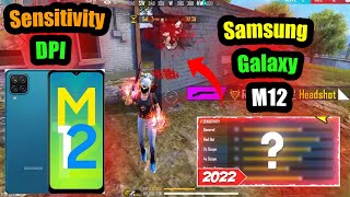 Samsung Galaxy M12 Free Fire Sensitivity  Dpi Setting [upl. by Niarfe]