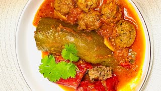 Dolma poivron à l’ancienne دولمة فلفل تقليدية قديمة على قانيها [upl. by Nosnirb583]