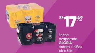 Leche evaporada Gloria pk x 6 la a S1749 compra en plazaVea [upl. by Hayidan]