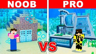 NOOB vs PRO UNDERWATER HOUSE Build Challenge in Minecraft [upl. by Ripley]