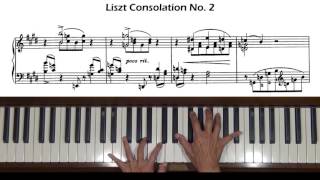 Liszt Consolation No 2 in E Major Piano Tutorial [upl. by Ecyned]