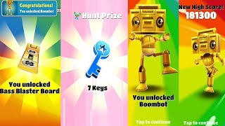 SUBWAY SURFERS UNLOCKING BASS BLASTER and BOOMBOTWEEKLY HUNT 7 KEYS [upl. by Kcirrez45]