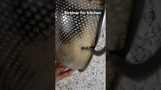 Strainer drainer for vegetable and fruits steel strainer for kitchen unboxing review kitchen [upl. by Whittaker]