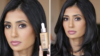 Loreal True Match Serum Foundation for Brown Skin  Review and Try on [upl. by Hamil219]