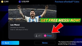 How To Get Free 103 Rated Leo Messi In eFootball 2024 Mobile [upl. by Pfister]