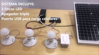 Sistema de iluminación solar para interior con focos [upl. by Norej]