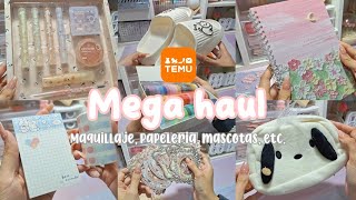 Mega Haul Aesthetic de TEMU  Papelería maquillaje hogar mascotas etc ✨️ [upl. by Gerhardine]