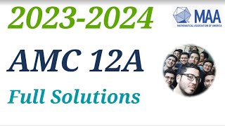 AMC 12A 2023 2024 Full Solutions Problems American Mathematics Competitions B Olympiad Tutor Course [upl. by Alled944]