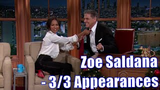 Zoe Saldana  Has Craig On A Leash  33 Appearances In Chron Order Mostly HD [upl. by Ahsinat]