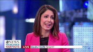 ABC News Election Night 2016 Coverage  7pm Hour Hillary R Clinton v Donald J Trump [upl. by Barber]