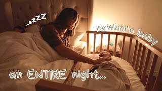 spend a REAL night with a newborn baby breastfed  our newborn night time routine [upl. by Aluor]