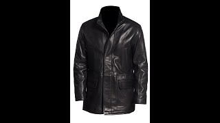 Mens Handro Trench Winter Coat Real Lambskin Leather Jacket [upl. by Jadda691]