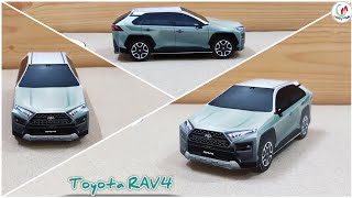 How To Make a Paper CarDIY Paper craft Car  Toyota RAV4Paper Car 3D ModelsToyota Sports [upl. by Bandur]