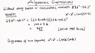 Algebraic Expressions  Theory Questions and answers Part 1 WAEC Past Questions [upl. by Rehpotsirh172]