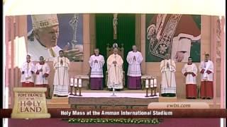 POPE FRANCIS IN THE HOLY LAND  MASS AT INTERNATIONAL STADIUM IN AMMAN IN JORDAN [upl. by Aleehs346]