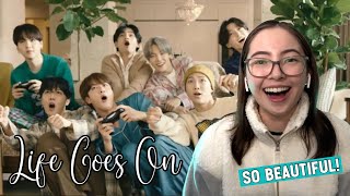 Reacting to quotLife Goes Onquot by BTS for the FIRST TIME  Such a comforting song💜  Canadian Reacts [upl. by Dart]